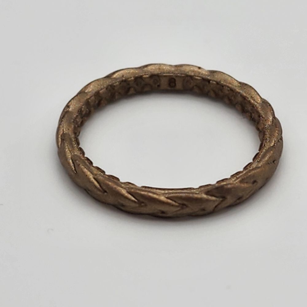 Groove Gold Braided Stackable Silicone Ring (8) - image 5